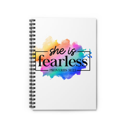 She is Fearless Spiral Notebook - Ruled Line