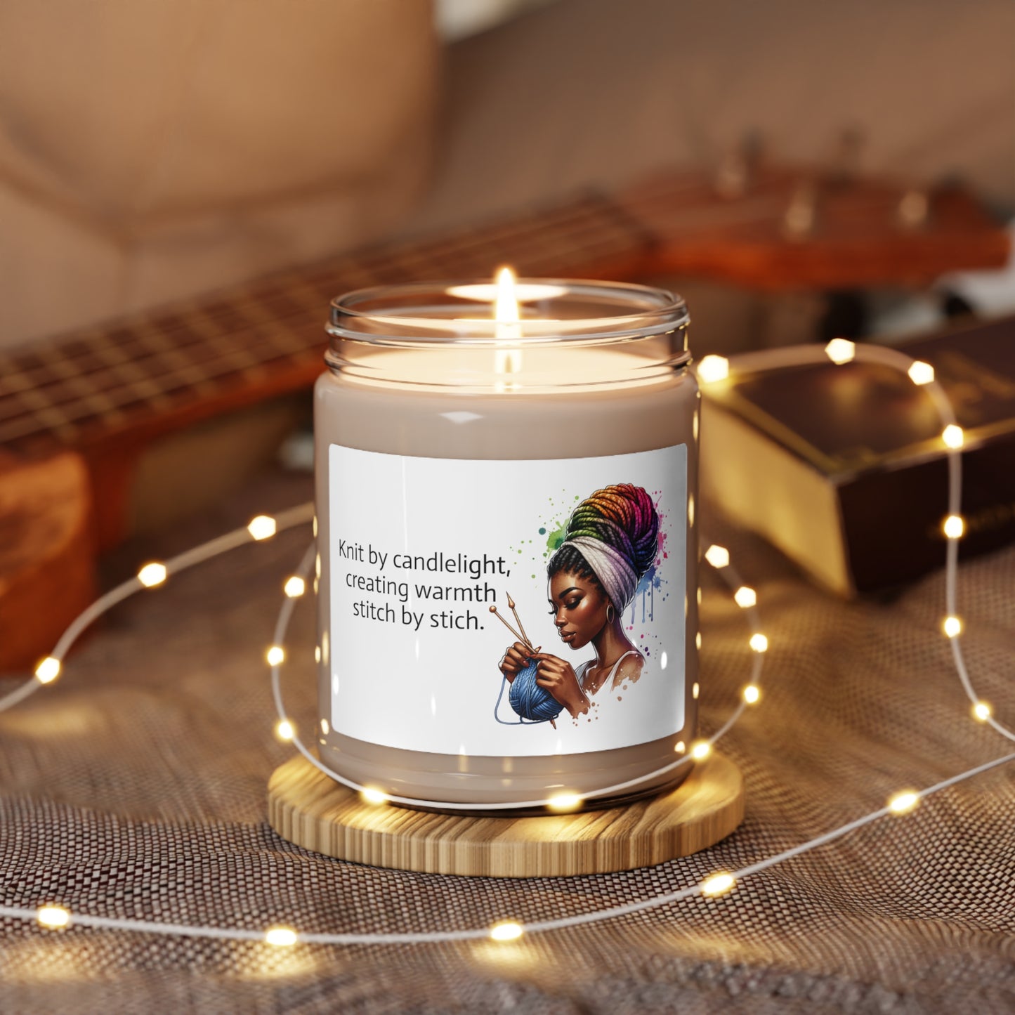 Cozy Stitch: Scented Soy Candle for Knitters, 9oz