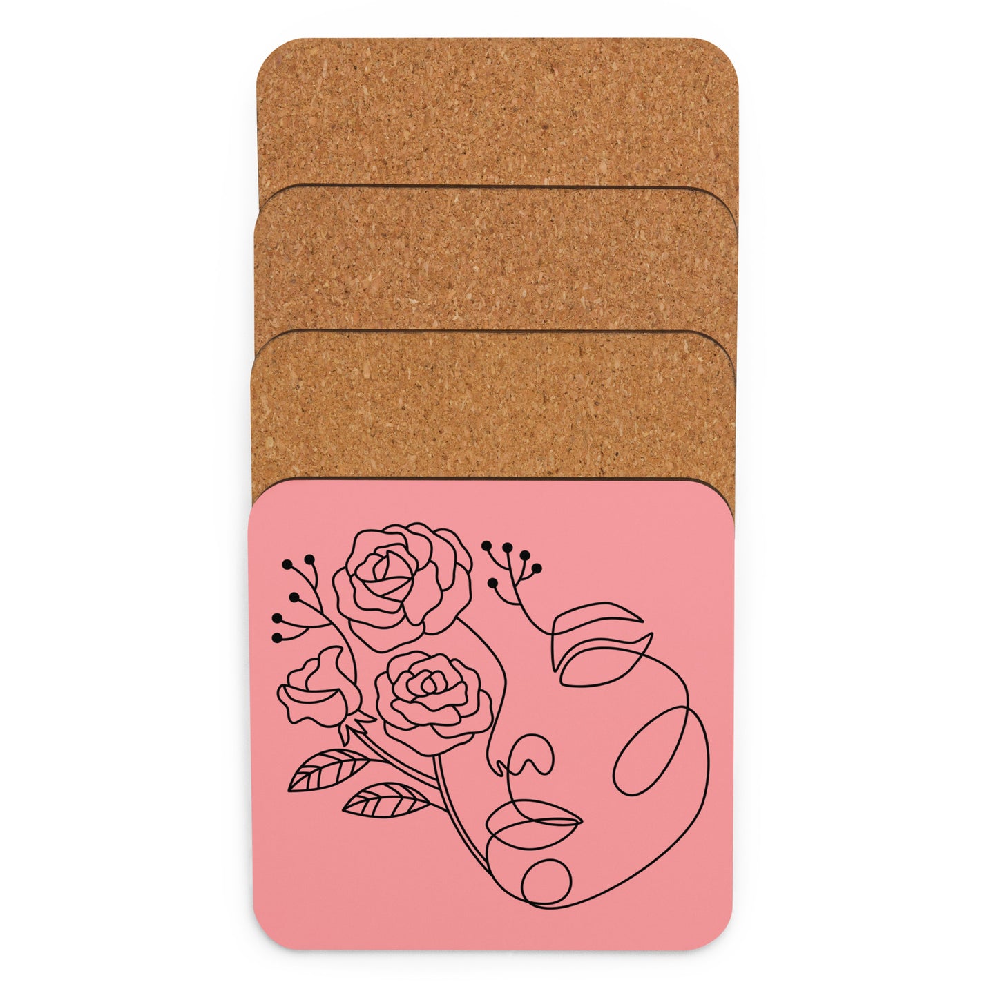 Cork-back coaster